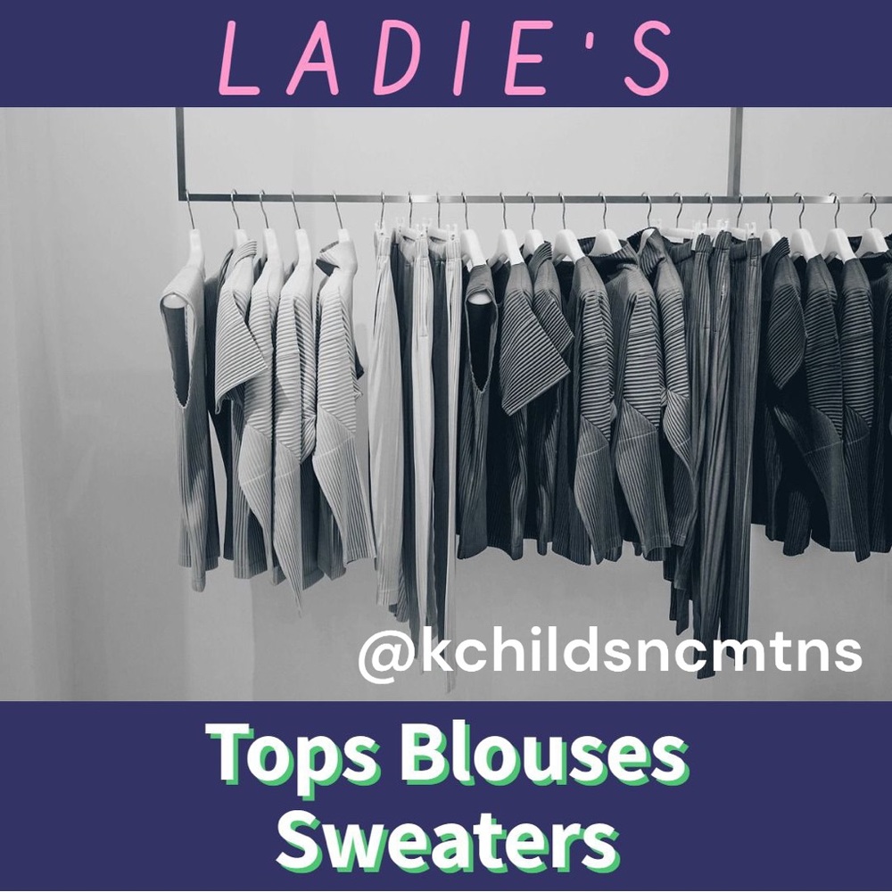 Ladies tops, blouses, sweaters